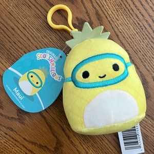 Squishmallows clip - Maui the Pineapple (with snorkeling goggles)